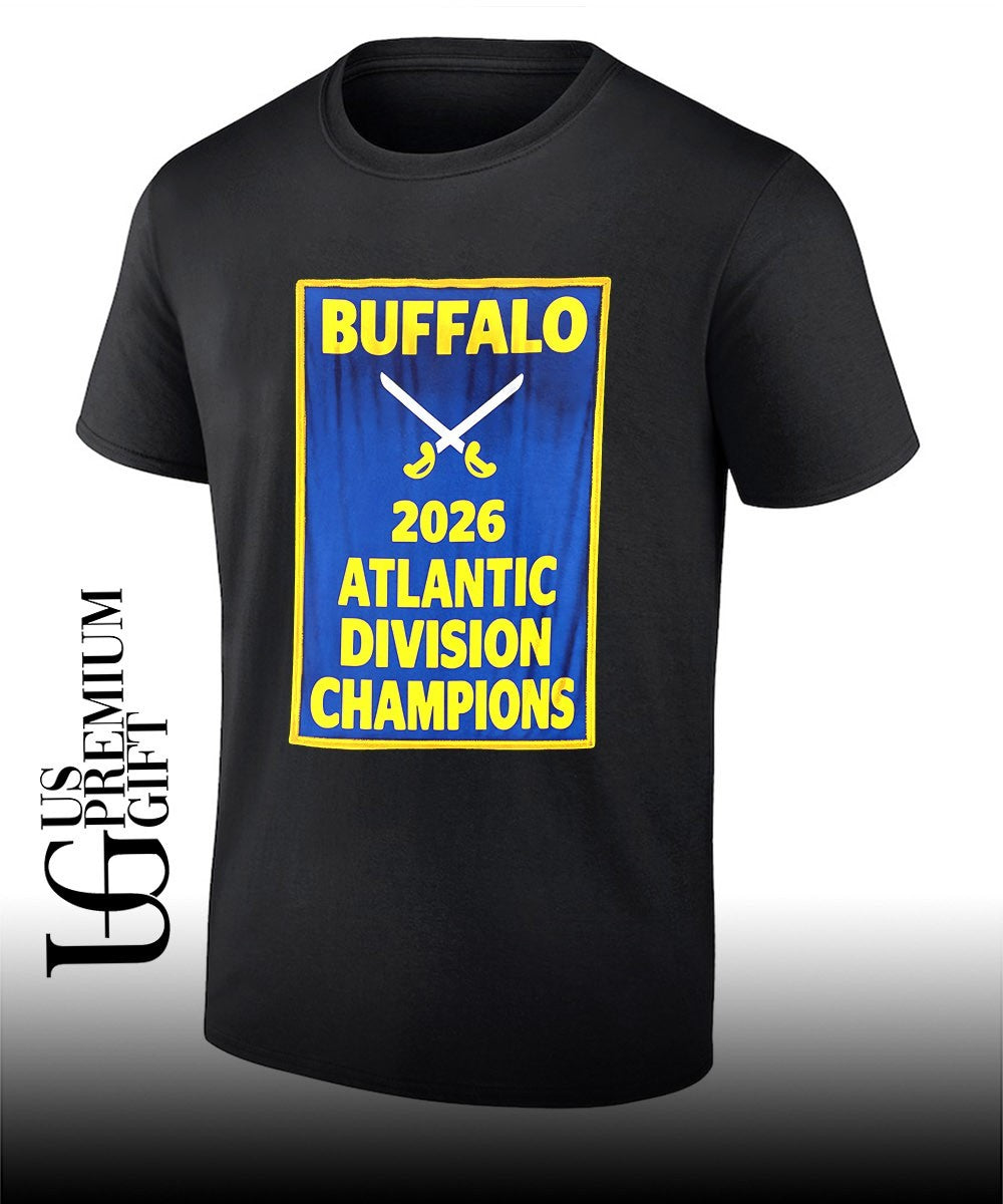 Buffalo Sabres Atlantic Division Champions 2026 shirt Unisex T-shirt, Sweatshirt, Hoodie, Long Sleeve Tee - T-Shirt, Sweatshirt, Hoodie