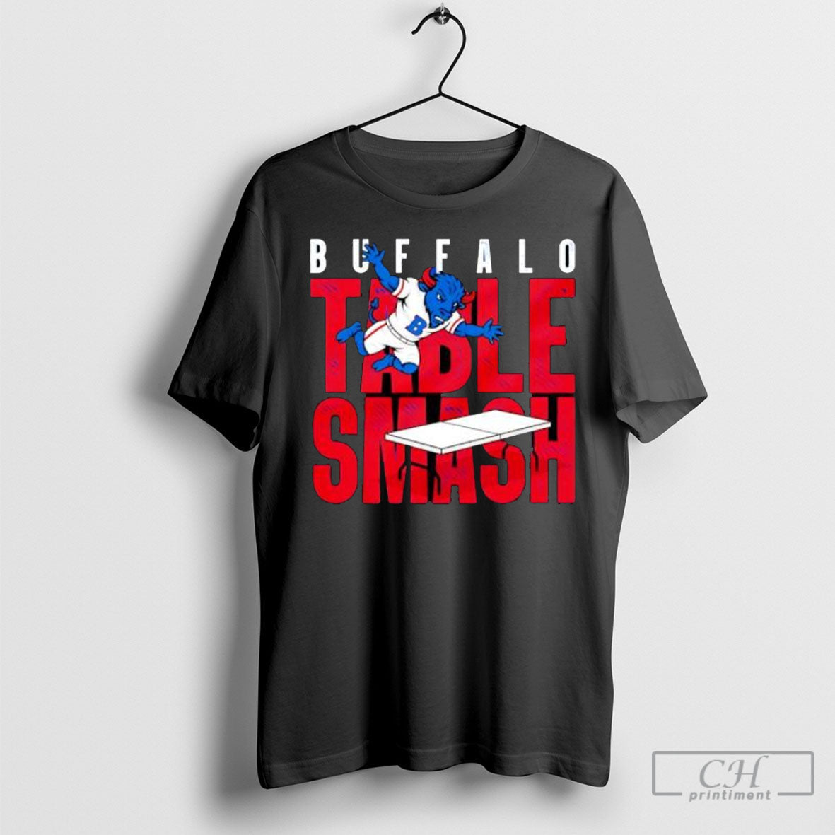 Buffalo Table Smash Mascot Shirt Tee Unisex T-shirt, Sweatshirt, Hoodie, Long Sleeve Tee - T-Shirt, Sweatshirt, Hoodie