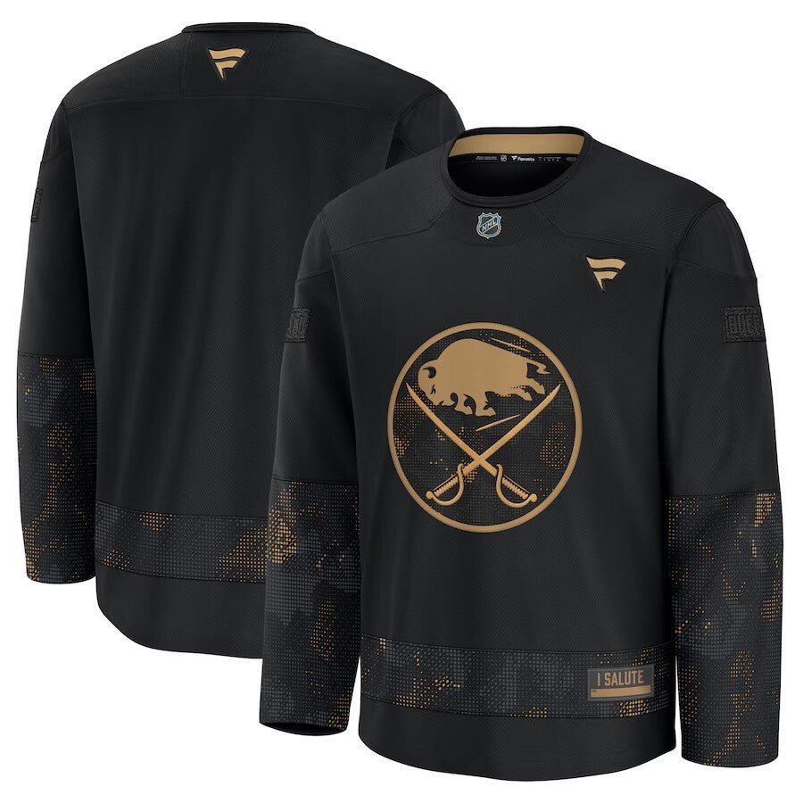 Buffalo Sabres 2024 Military Appreciation Practice Jersey - Black Hockey Jersey hockey jersey product view 1