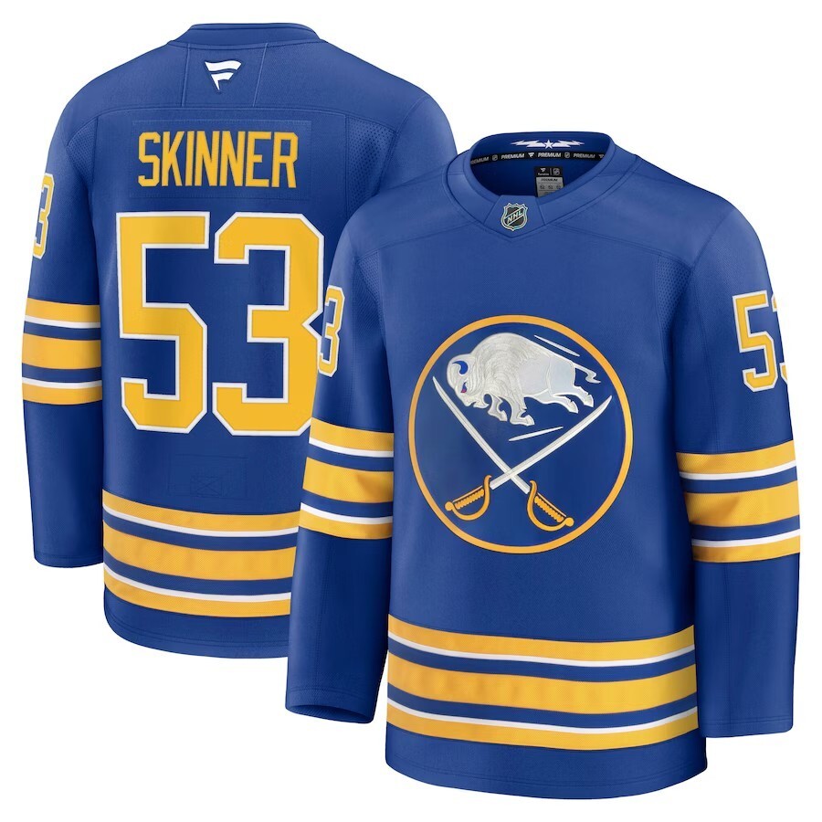 Buffalo Sabres #53 Jeff Skinner Home Premium Jersey - Royal Hockey Jersey hockey jersey product view 1