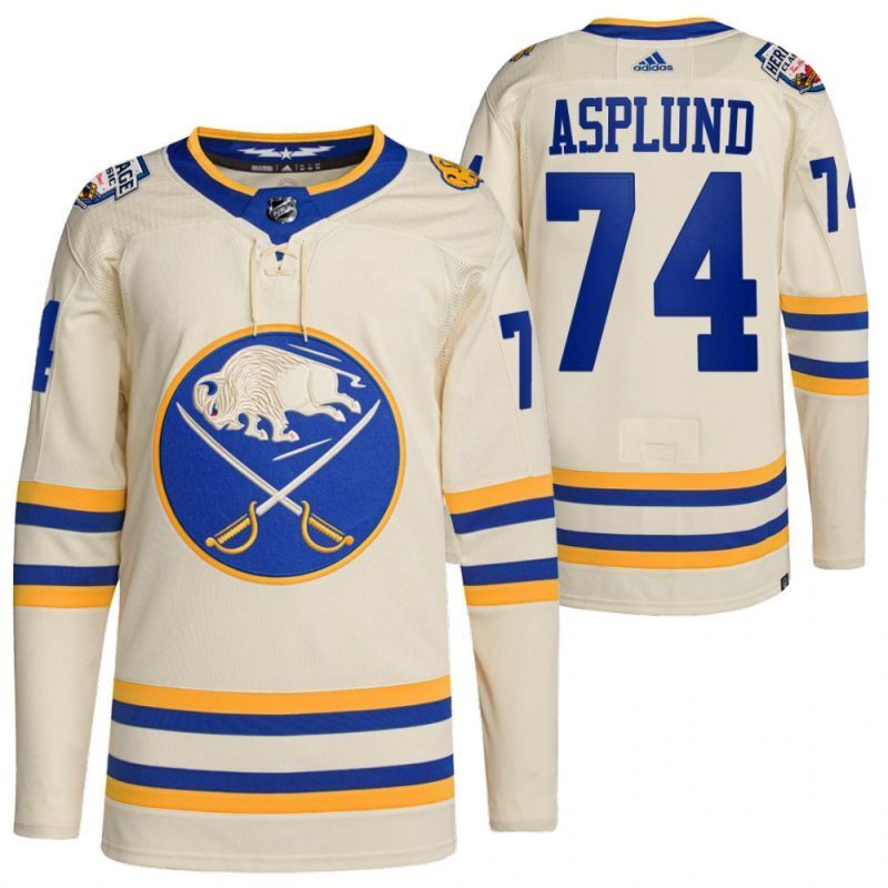 Buffalo Sabres #74 rasmus-asplund-white-2022-heritage-classic-primegreen-authentic-jersey Hockey Jersey hockey jersey product view 1