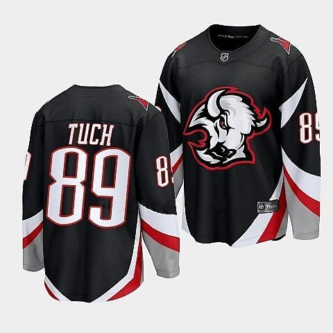 Buffalo Sabres #89 Alex Tuch black goathead alternate premier jersey Hockey Jersey hockey jersey product view 1