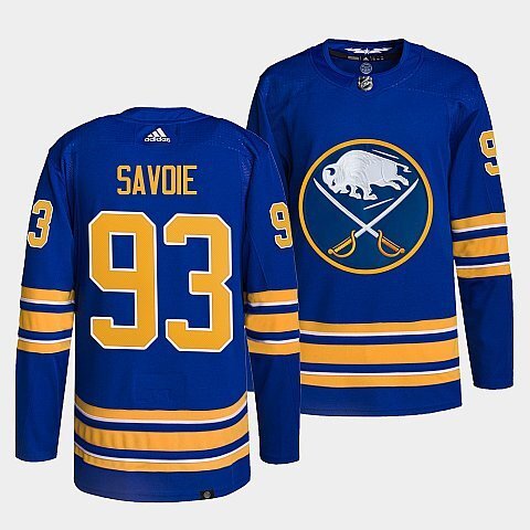 Buffalo Sabres #93 matthew-savoie-royal-authentic-primegreen-2022-nhl-draft-homejersey Hockey Jersey hockey jersey product view 1