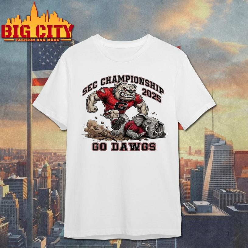 Bulldogs 2025 SEC Champions Go Dawgs Shirt Unisex T-shirt, Sweatshirt, Hoodie, Long Sleeve Tee - T-Shirt, Sweatshirt, Hoodie