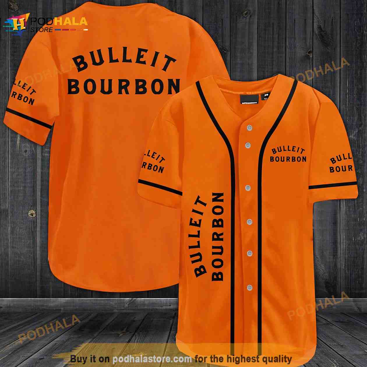 Bulleit Bourbon All Over Print Unisex 3D Baseball Jersey baseball jersey product view 1
