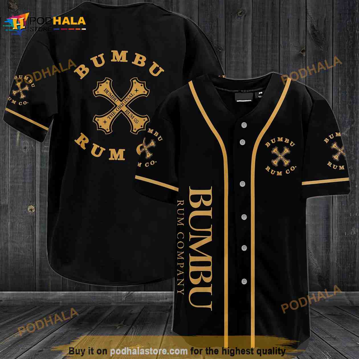 Bumbu Rum 3D Baseball Jersey baseball jersey product view 1