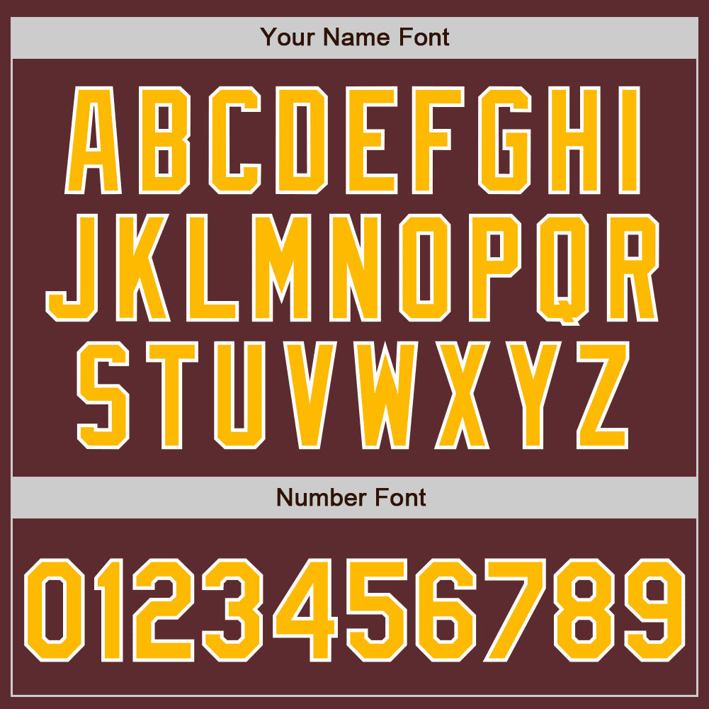 Custom Burgundy Gold Pinstripe White Authentic Baseball Jersey baseball jersey product view 5