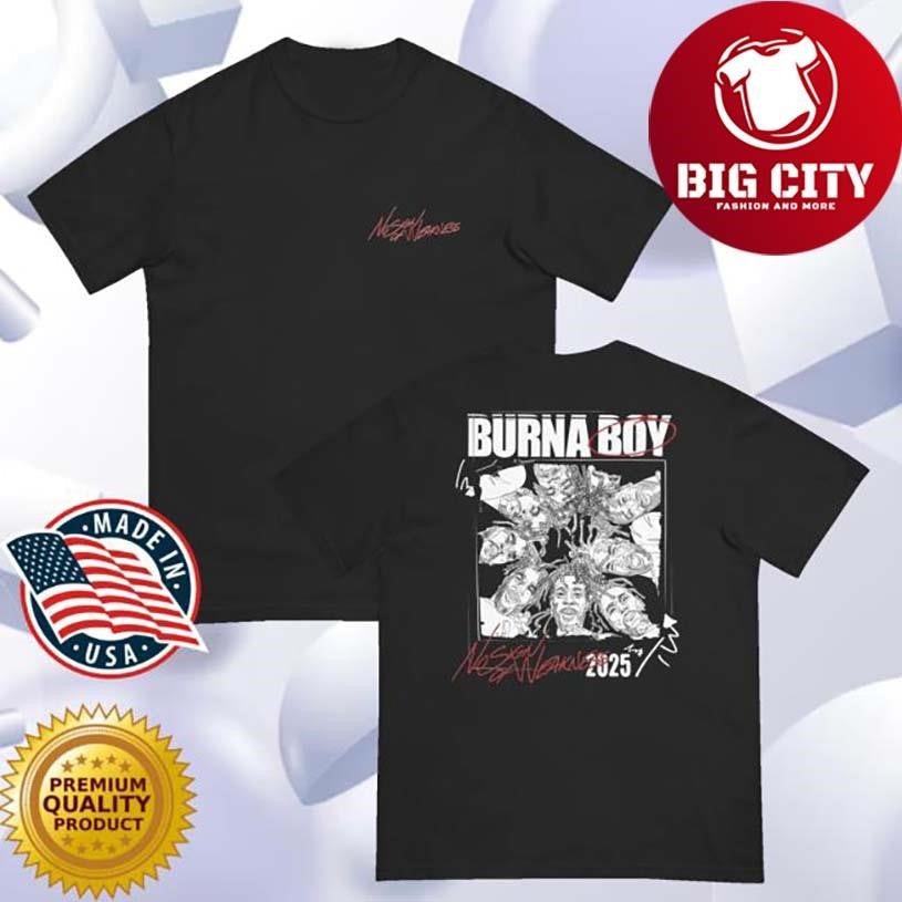 Burna Boy Many Faces Two Sided Shirt Unisex T-shirt, Sweatshirt, Hoodie, Long Sleeve Tee - T-Shirt, Sweatshirt, Hoodie