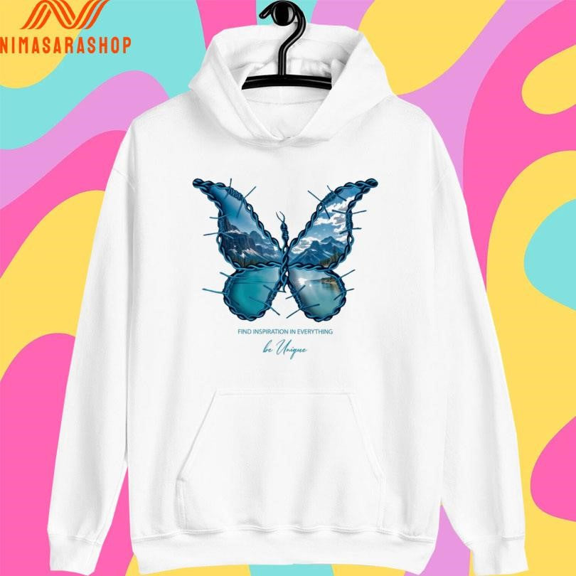 Butterfly Find Inspiration In Everything Be Unique - Adult & Kids T-Shirts, Sweatshirts & Hoodies apparel design preview 2