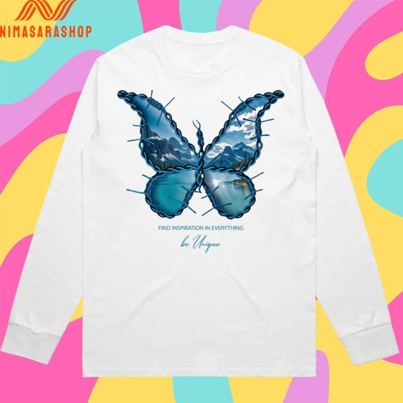 Butterfly Find Inspiration In Everything Be Unique - Adult & Kids T-Shirts, Sweatshirts & Hoodies apparel design preview 3