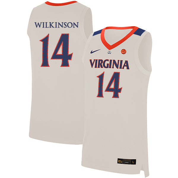 Buzzy Wilkinson 14 White College Football Jersey football jersey product view 1
