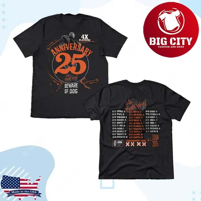 Bw Apparel Tour Dates Tee Bow Wow 25 Tour Two Sided Shirt Unisex T-shirt, Sweatshirt, Hoodie, Long Sleeve Tee - T-Shirt, Sweatshirt, Hoodie