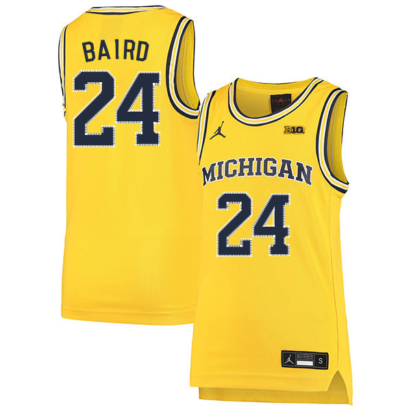 C.J. Baird 24 Yellow College Football Jersey football jersey product view 1