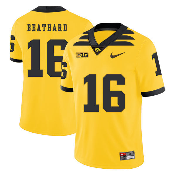 C.J Beathard 16 Yellow College Football Jersey football jersey product view 1
