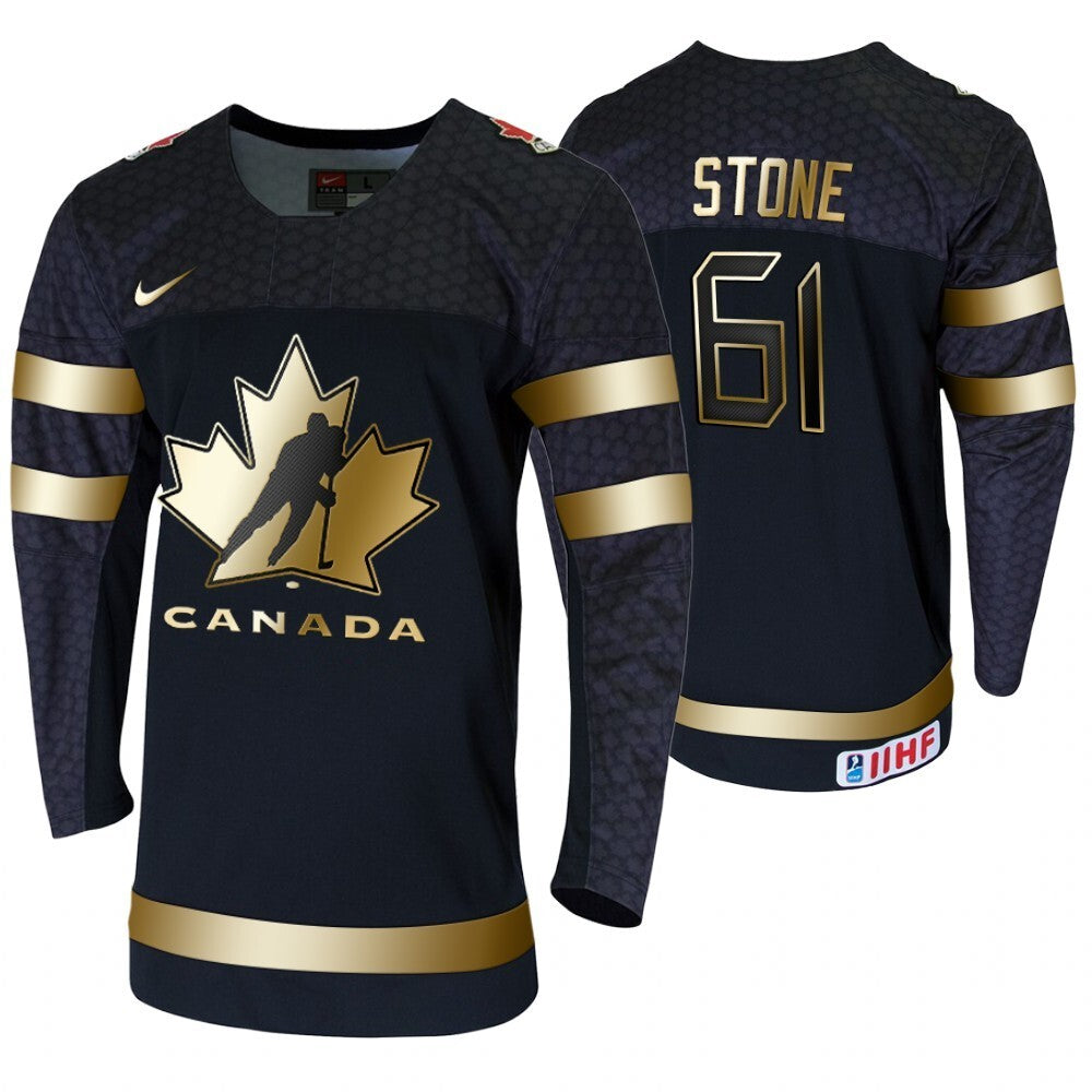 CANADA #61 mark-stone-–-a-men's-2020-iihf-world-ice-hockey-golden-limited-edition-jersey Hockey Jersey hockey jersey product view 1