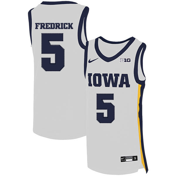 CJ Fredrick 5 White College Football Jersey football jersey product view 1
