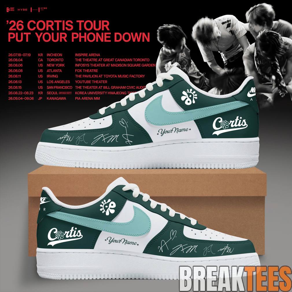CORTIS Put Your Phone Down Tour 2026 Custom Green AF1 Shoes Unisex T-shirt, Sweatshirt, Hoodie, Long Sleeve Tee - T-Shirt, Sweatshirt, Hoodie