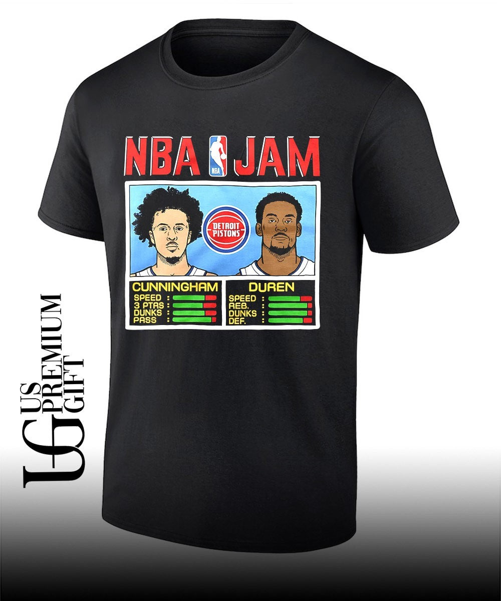 Cade Cunningham and Jalen Duren Detroit Pistons 2026 NBA Jam shirt Unisex T-shirt, Sweatshirt, Hoodie, Long Sleeve Tee - T-Shirt, Sweatshirt, Hoodie