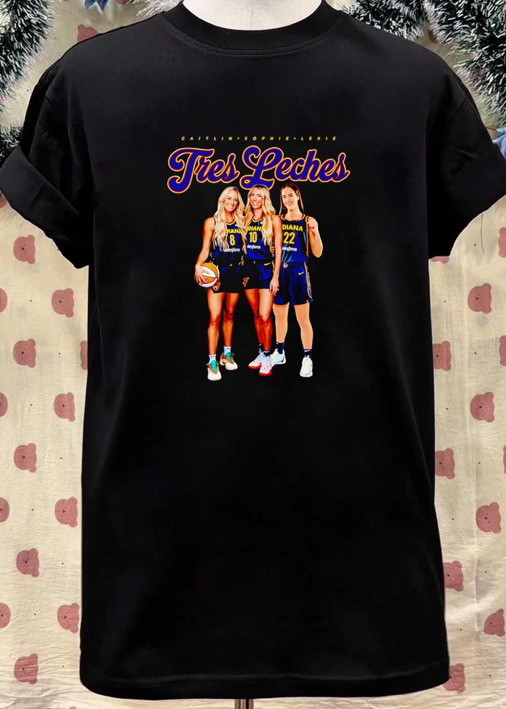 Caitlin Sophie Lexie Three Indiana Fever Players Tres - Adult & Kids T-Shirts, Sweatshirts & Hoodies apparel design preview 5