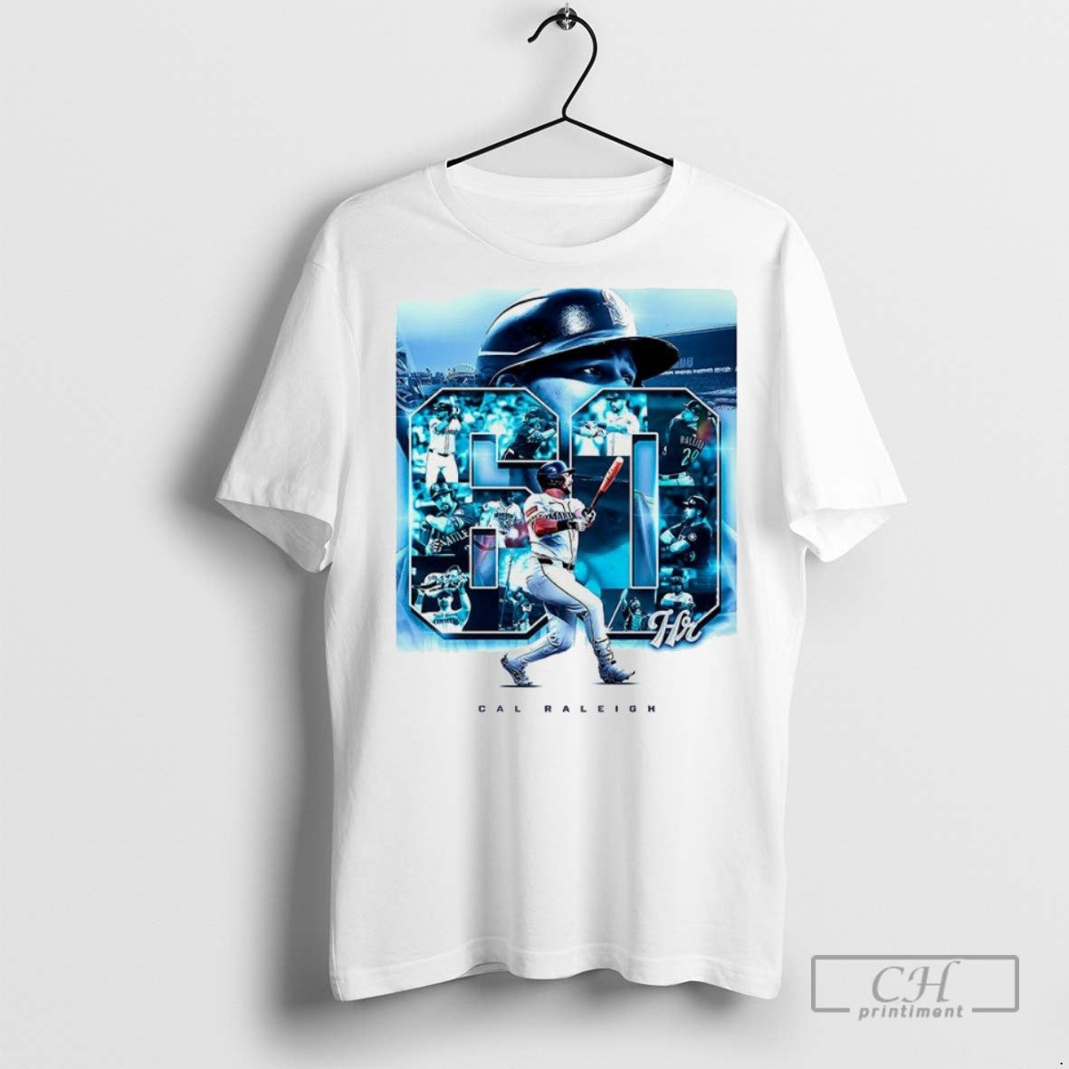 Cal Raleigh Seattle Mariners Mlb 60 Home Runs T Shirts Unisex T-shirt, Sweatshirt, Hoodie, Long Sleeve Tee - T-Shirt, Sweatshirt, Hoodie