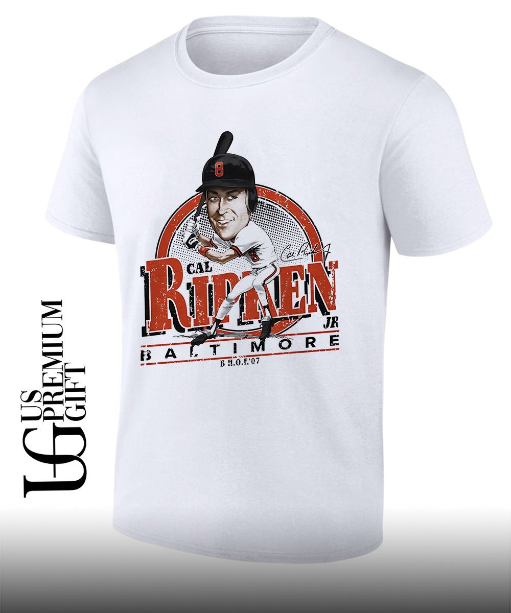 Cal Ripken Jr. player Baltimore Bruce baseball signature caricature shirt Unisex T-shirt, Sweatshirt, Hoodie, Long Sleeve Tee - T-Shirt, Sweatshirt, Hoodie