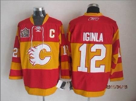 Calgary Flames Flames Style 1 Hockey Jersey hockey jersey product view 1