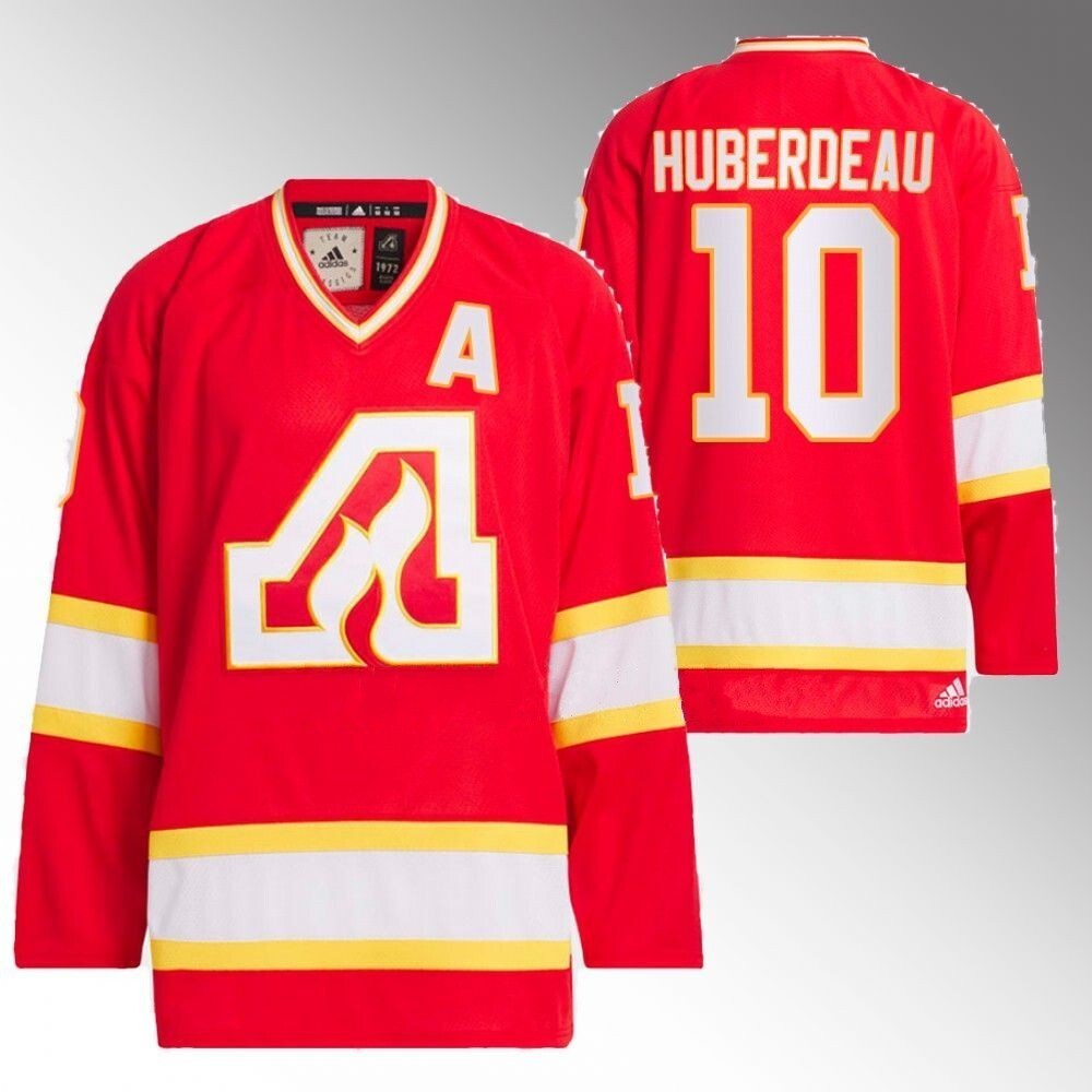 Calgary Flames #10 Jonathan Huberdeau Red Team Classics 1973 Hockey Jersey_conew1 hockey jersey product view 1