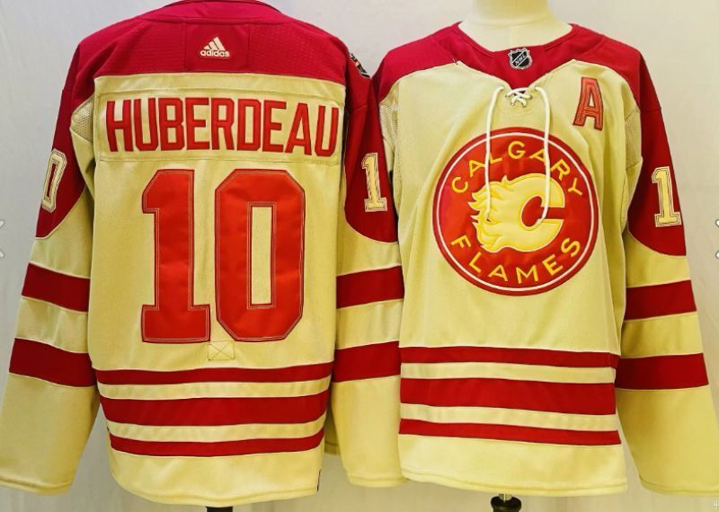 Calgary Flames #10 Jonathan Huberdeau Style 1 Hockey Jersey hockey jersey product view 1