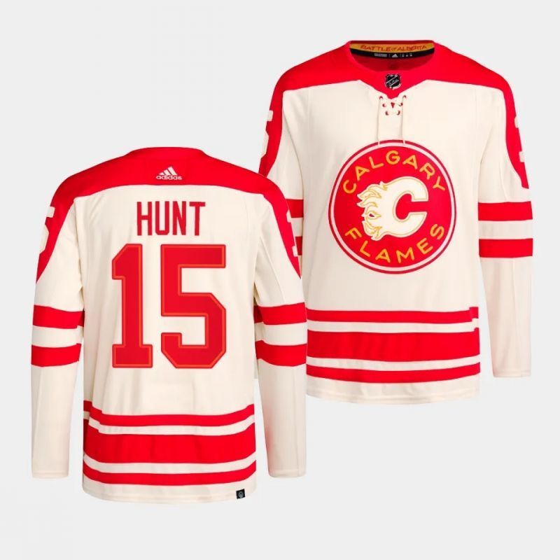 Calgary Flames #15 dryden hunt 2023 nhl heritage classic cream jersey Hockey Jersey hockey jersey product view 1