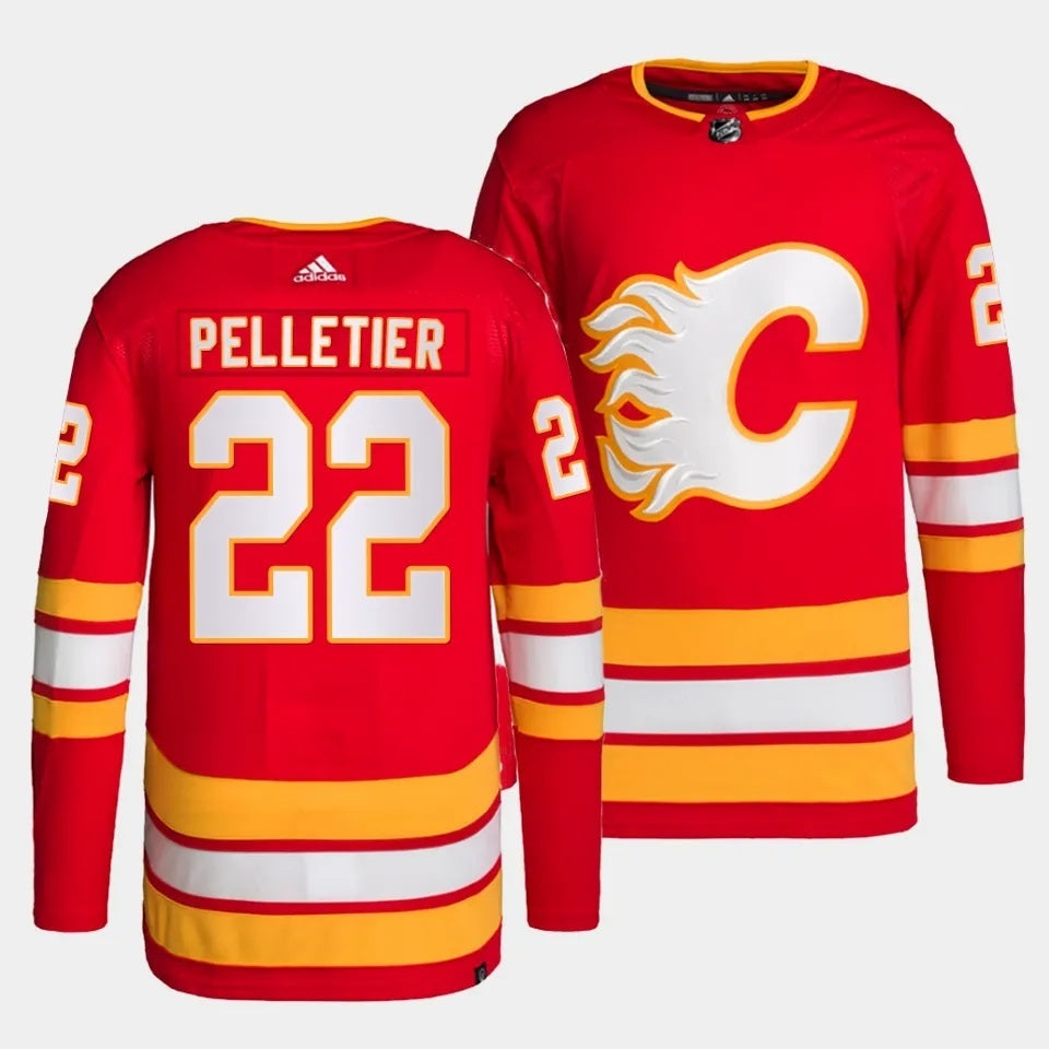 Calgary Flames #22 Jakob Pelletier Home Authentic Pro Red Jersey Hockey Jersey hockey jersey product view 1