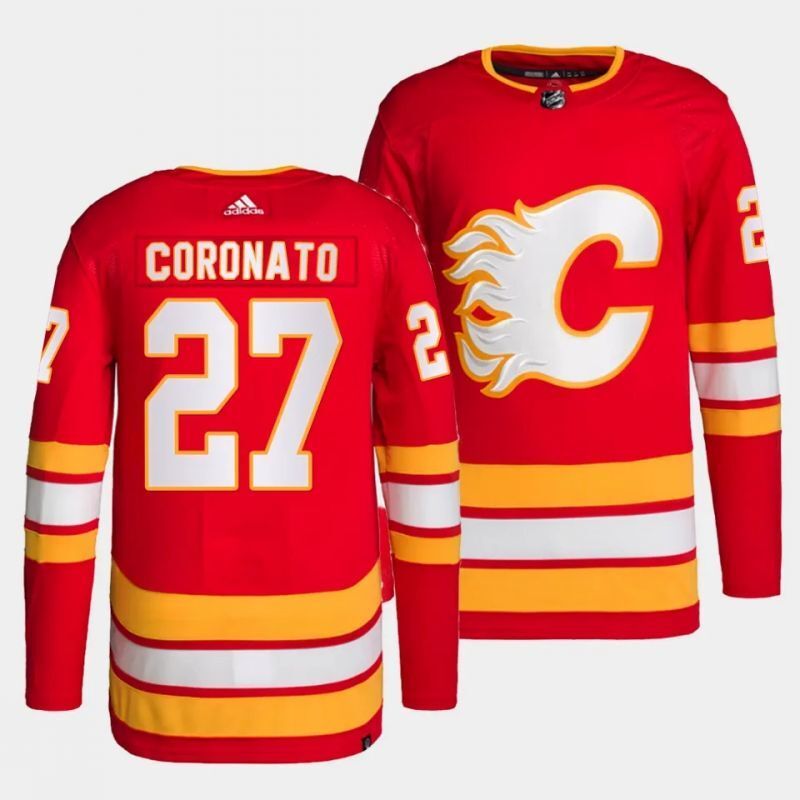 Calgary Flames #27 matt coronato home red jersey Hockey Jersey hockey jersey product view 1