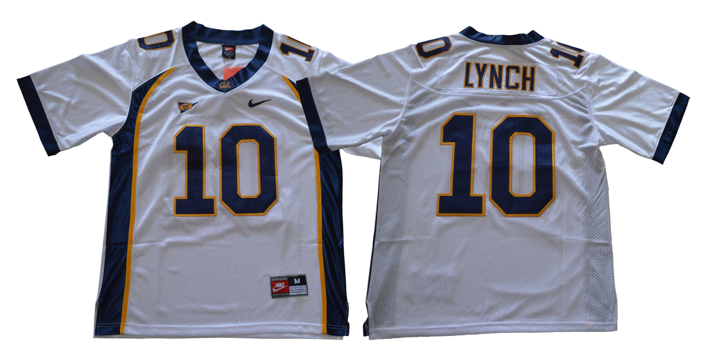 California Golden Bears 10 White .jpg College Football Jersey football jersey product view 1