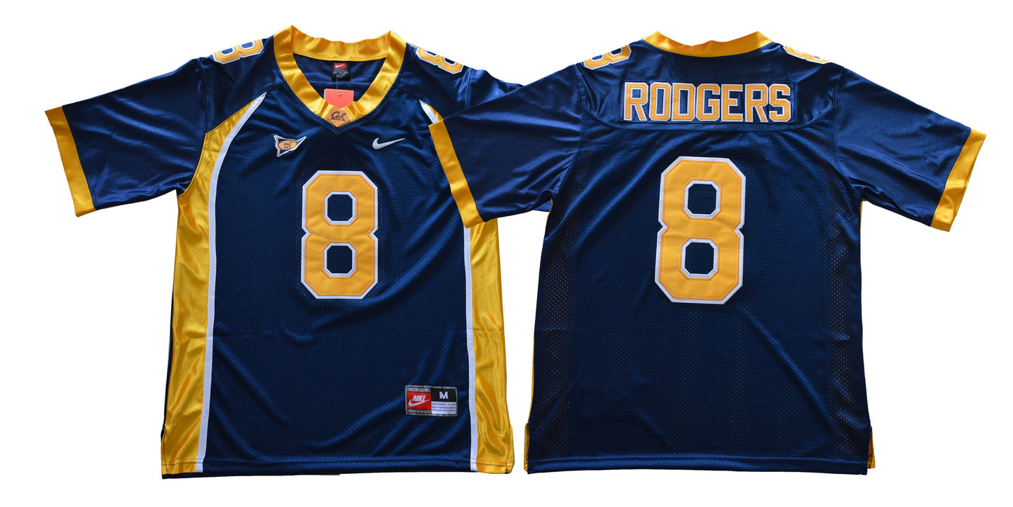 California Golden Bears 8 Blue College Football Jersey football jersey product view 1