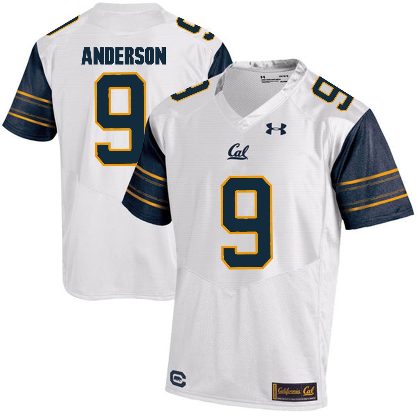 California Golden Bears C.J. Anderson 9 White College Football Jersey football jersey product view 1