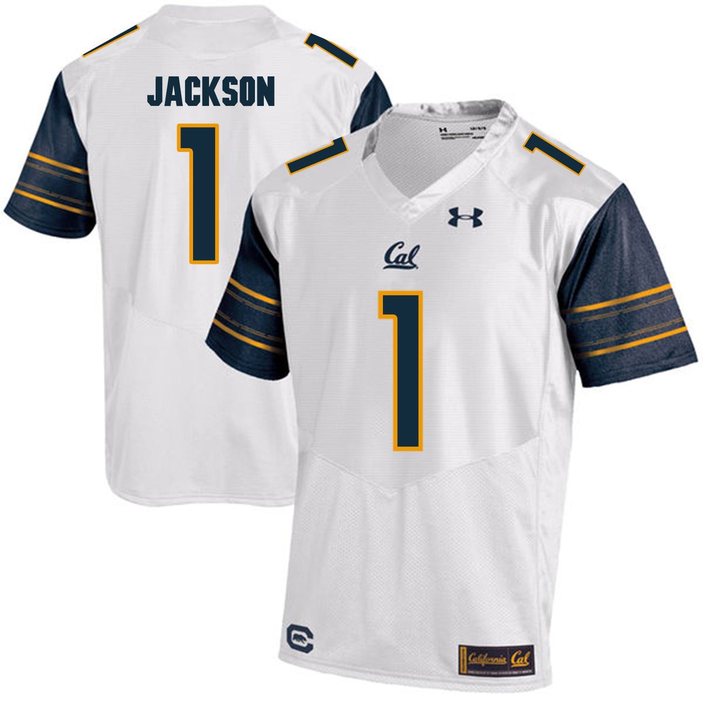 California Golden Bears DeSean Jackson 1 White College Football Jersey football jersey product view 1