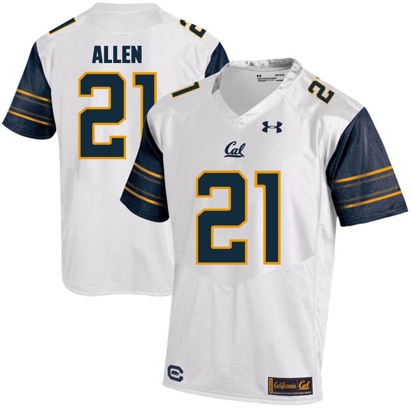 California Golden Bears Keenan Allen 21 White College Football Jersey football jersey product view 1