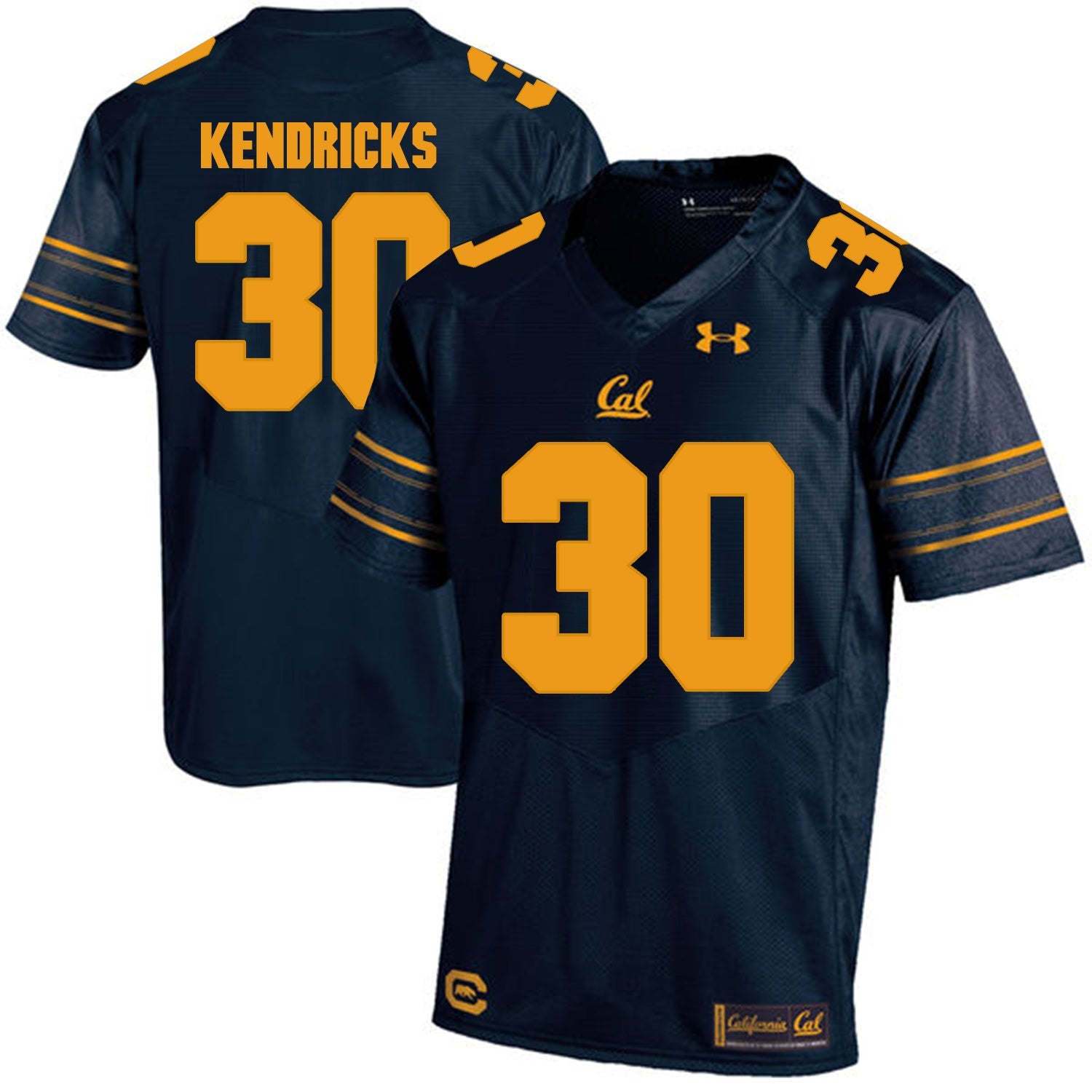 California Golden Bears Mychal Kendricks 30 Navy College Football Jersey football jersey product view 1