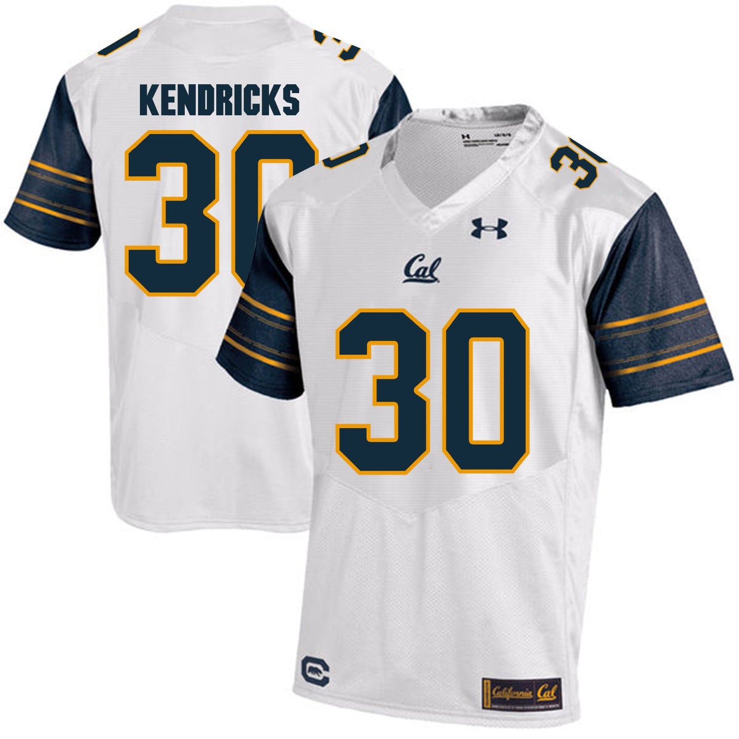 California Golden Bears Mychal Kendricks 30 White College Football Jersey football jersey product view 1
