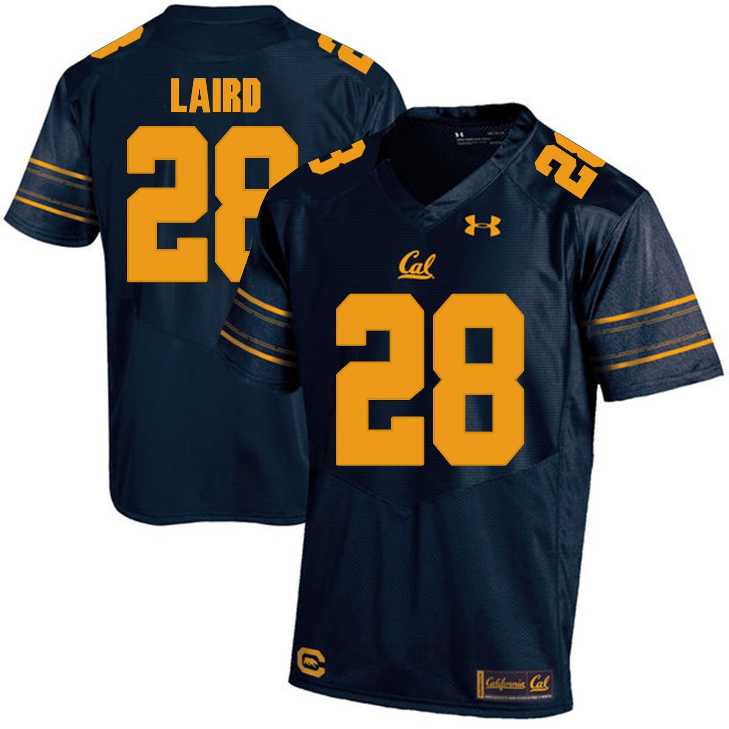 California Golden Bears Patrick Laird 28 Navy College Football Jersey football jersey product view 1