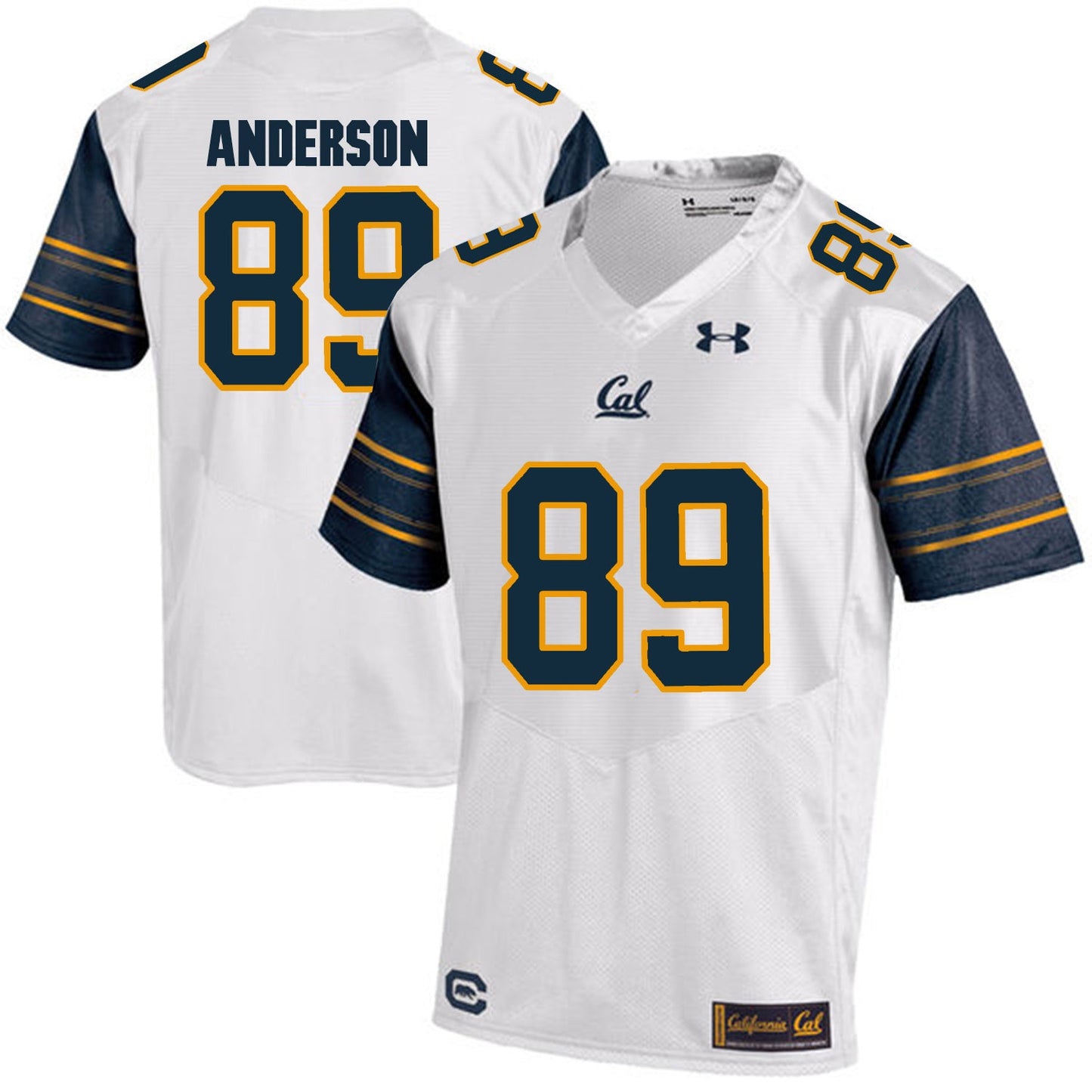 California Golden Bears Stephen Anderson 89 White College Football Jersey football jersey product view 1