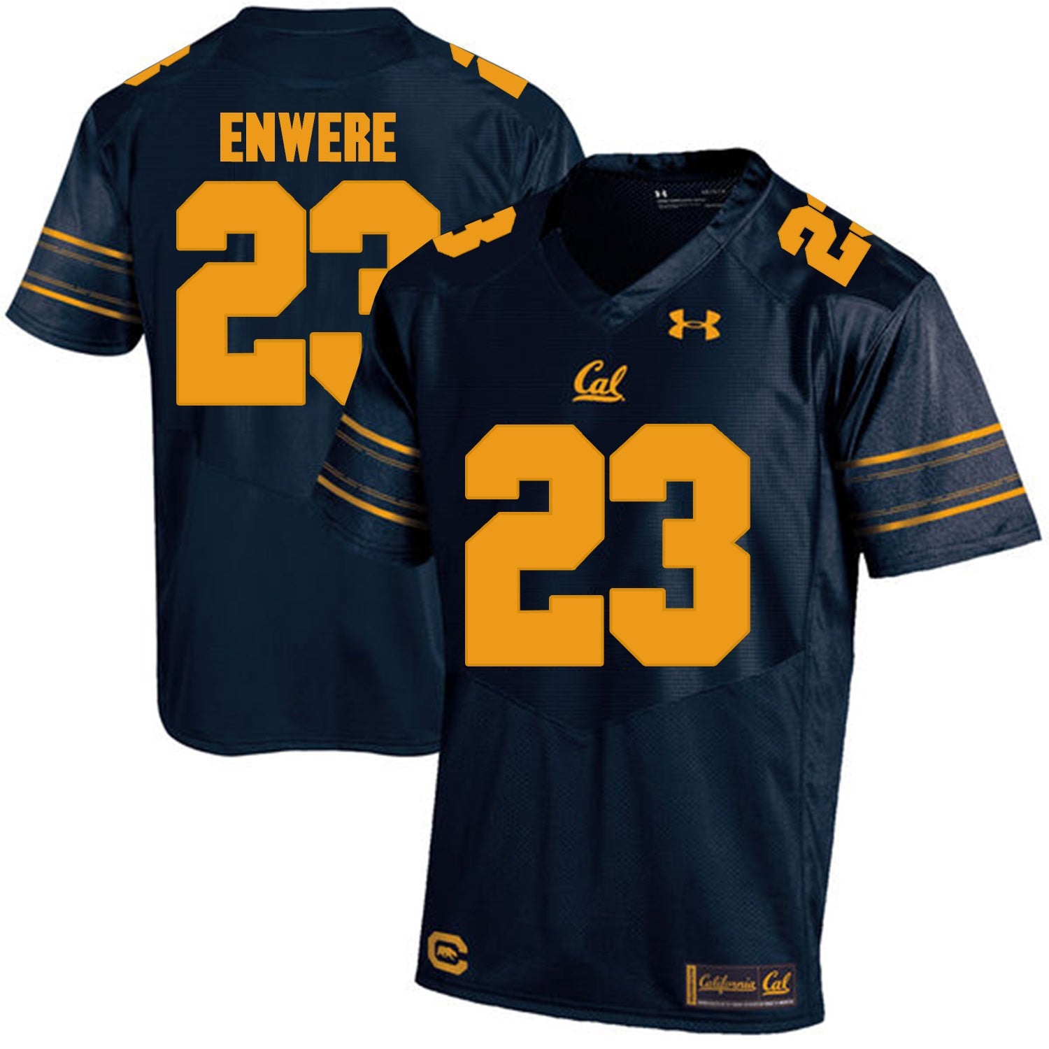 California Golden Bears Vic Enwere 23 Navy College Football Jersey football jersey product view 1