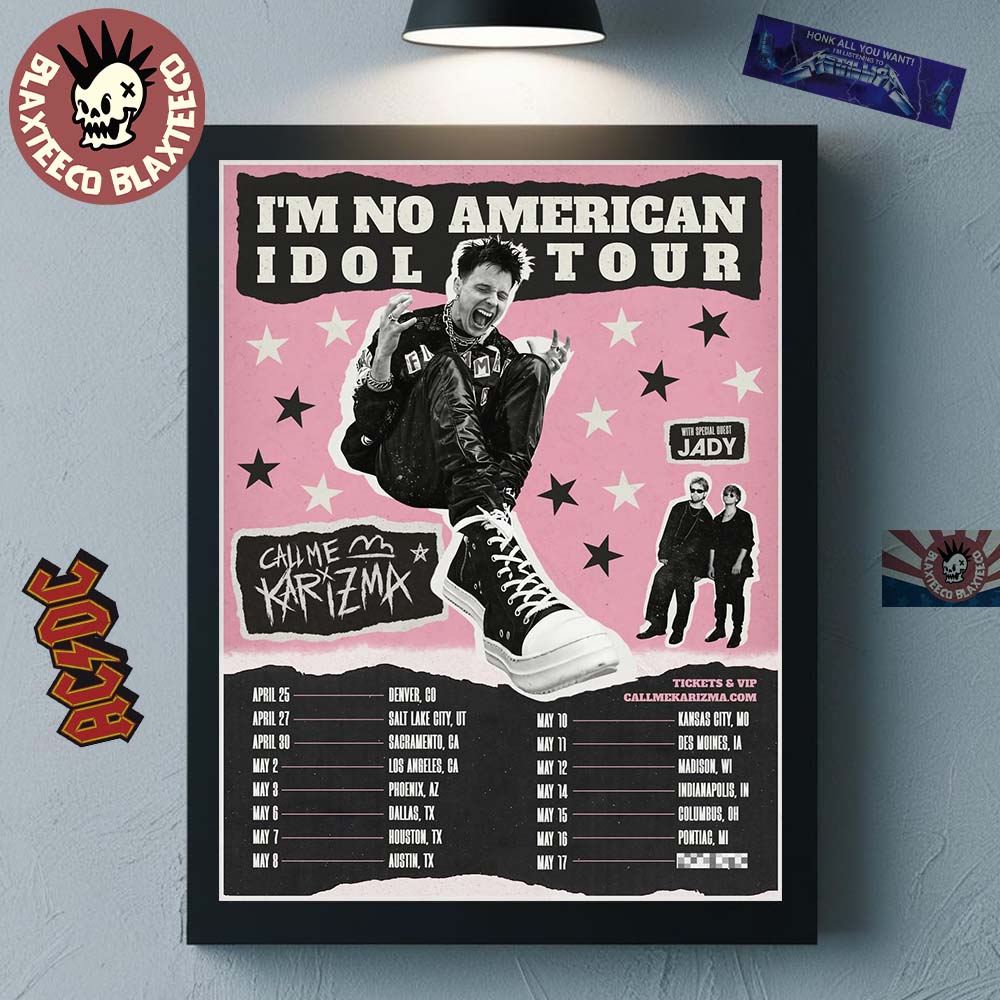Call Me Karizma Im No American Idol Tour 2026 North America City Dates T-Shirt Unisex T-shirt, Sweatshirt, Hoodie, Long Sleeve Tee - T-Shirt, Sweatshirt, Hoodie