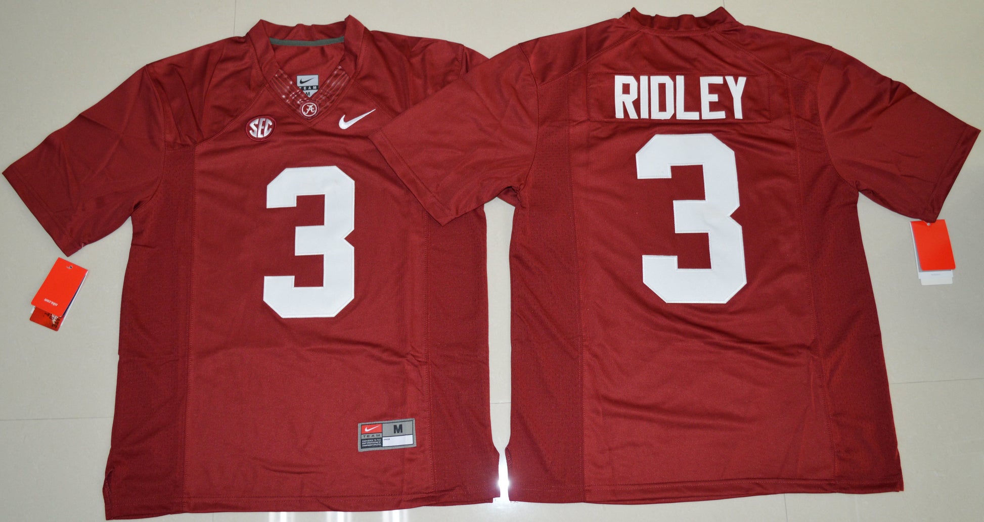 Calvin Ridley 3 Red College Football Jersey football jersey product view 1
