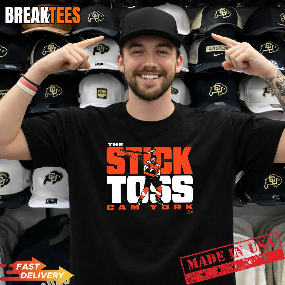 Cam York Stick Toss Philadelphia Hockey Shirt Unisex T-shirt, Sweatshirt, Hoodie, Long Sleeve Tee - T-Shirt, Sweatshirt, Hoodie