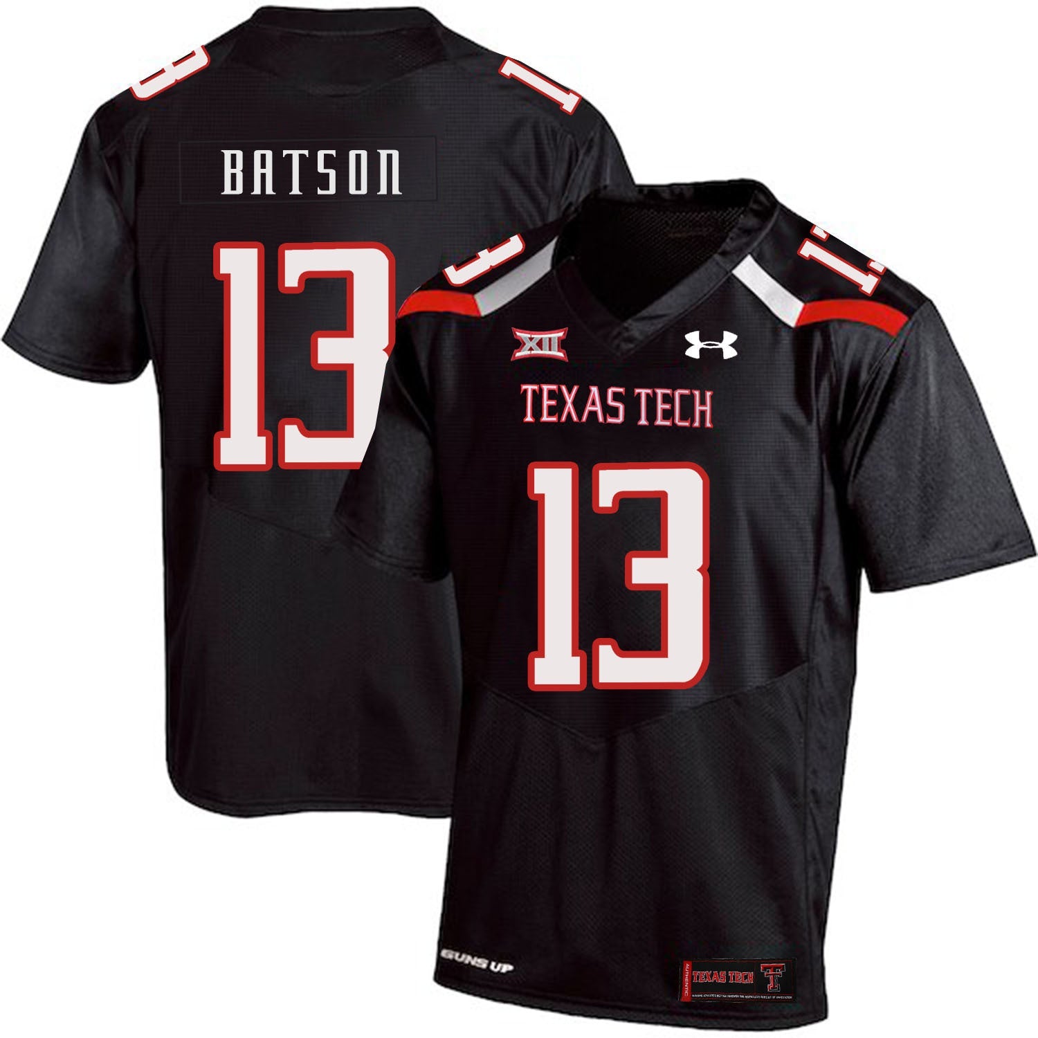Cameron Batson 13 Black College Football Jersey football jersey product view 1