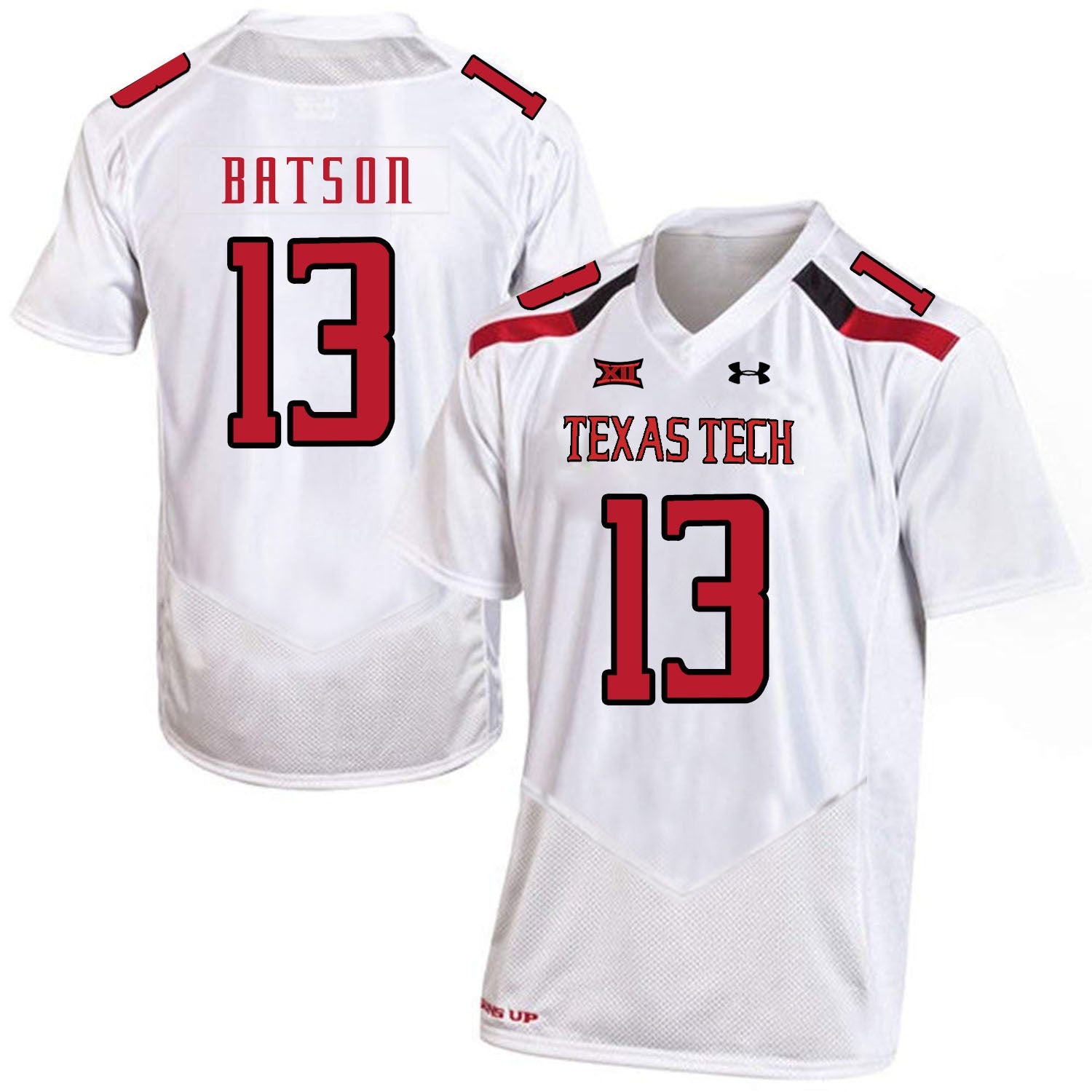 Cameron Batson 13 White College Football Jersey football jersey product view 1