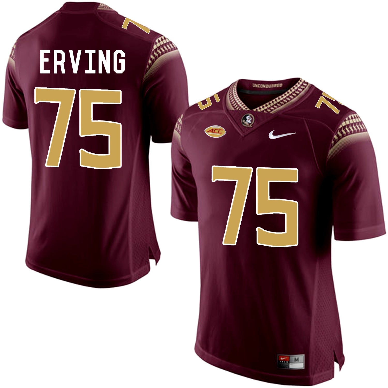 Cameron Erving 75 Burgundy College Football Jersey football jersey product view 1