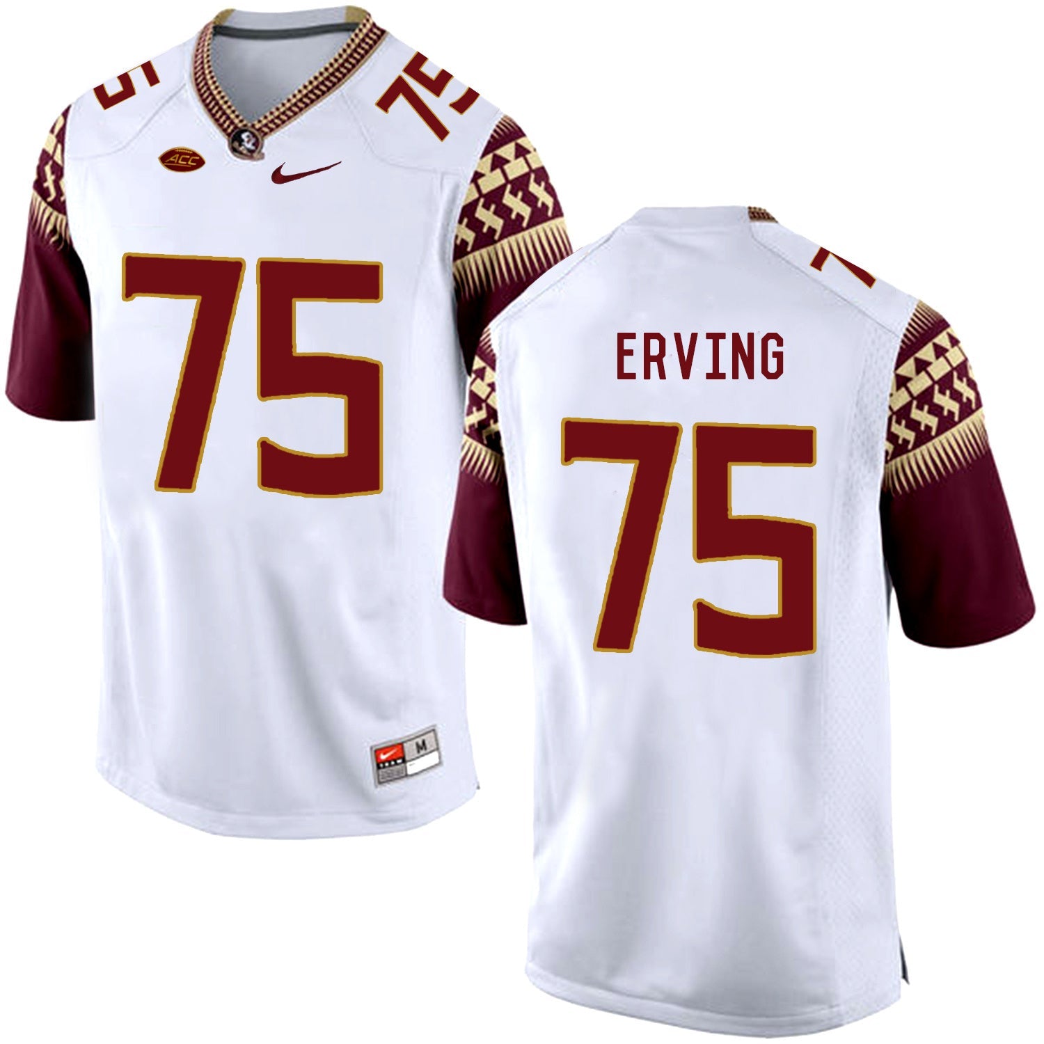 Cameron Erving 75 White College Football Jersey football jersey product view 1