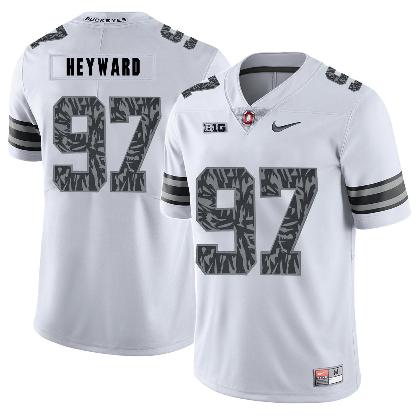 Cameron Heyward 97 Pattern White College Football Jersey football jersey product view 1