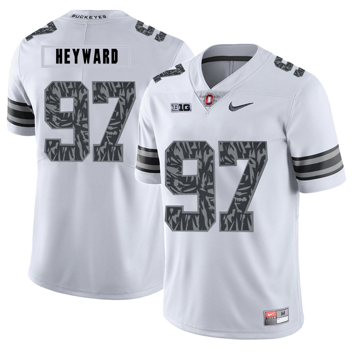 Cameron Heyward 97 Pattern White College Football Jersey football jersey product view 1